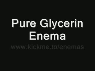 Pure glycerin حقنة شرجية (enema discipline)