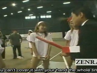 Subtitled Bottomless Japanese Gyaru Group Baton Relay