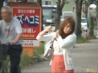 Frustrated japānieši dāma has a matainas