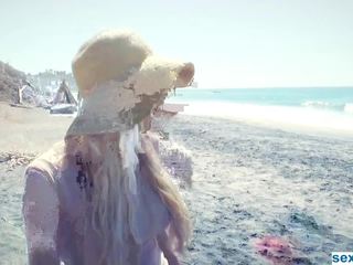 Playboy 模型 kristen nicole 裸体 上 海滩 视频