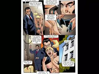 Busty blonde sexual bondage comic cartoon