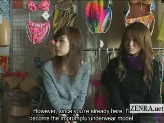 Subtitled amused japonské amateurs pohľad šialené cfnm show