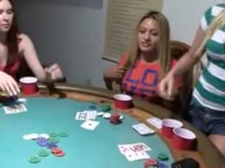 Young girls fuck on poker night