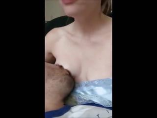 Sweet Wife Breastfeed Her Husband until She Cums: Porn cf