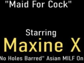 Hardcore Asian Maid Maxine X Gets Gooey Facial From Her Huge Dick Boss