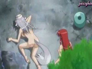 Anime lesbos fingering their cunts