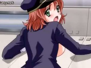 Busty anime minx gets anally fucked