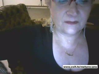 Granny amateur Christina spreading and fingering
