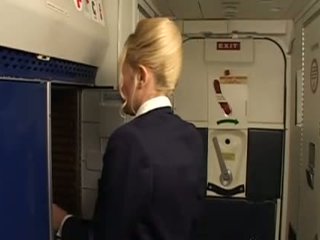 在线 制服 实, 有趣 stewardess