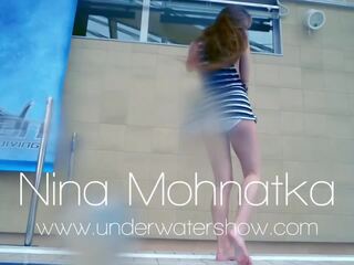Cute Hairy Pussy Teen Nina in the Swimming Pool: HD Porn af