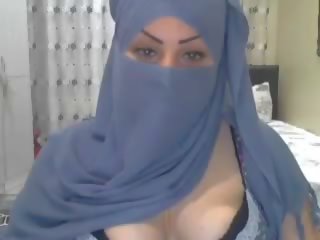 Vakker hijabi dame webkamera vis, gratis porno 1f