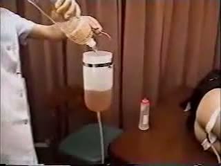 2500cc glycerin enema punishment with enema plug