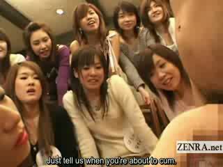 Subtitled cfnm grup de japonez students da handjobs
