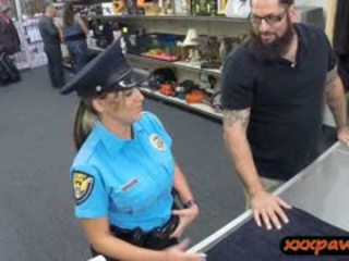 Latina Police Officer Pawned Her Pussy